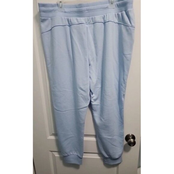 Xersion NWT Women's Super Soft Mid Rise Fleece Jogger Drawstring Arctic Blue 2X - Picture 4 of 5